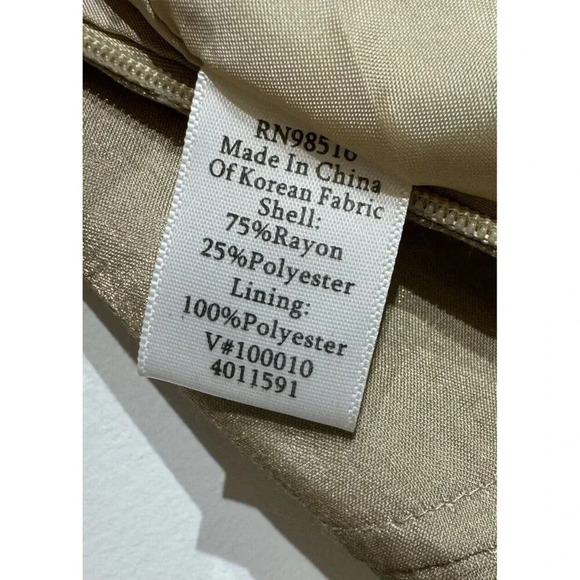 NWT $140 Coldwater Creek Beaded gold Shimmer cocktail Dress Women’s Plus Size 24 - Picture 7 of 9